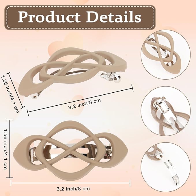 Hair Barrettes for Women 4packs Hair Clips French Hair Barrette Clip for Girls Vintage Hair Clips for Thick Thin Long Short Hair Stylish Hair Accessories for Women Girls