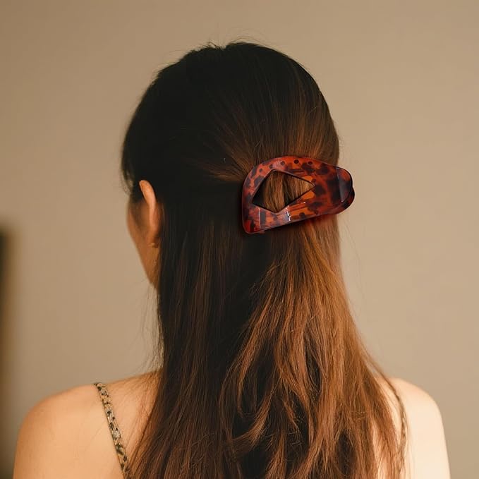 4 PCS Duckbill Flat Hair Clips - Elegant Flat Claw Clips for Women and Girls - Strong Hold Grip French Hair Clips for Thick Thin Hair - Stylish Medium Classic Accessories Hair Barrettes (4PCS-Color-4)