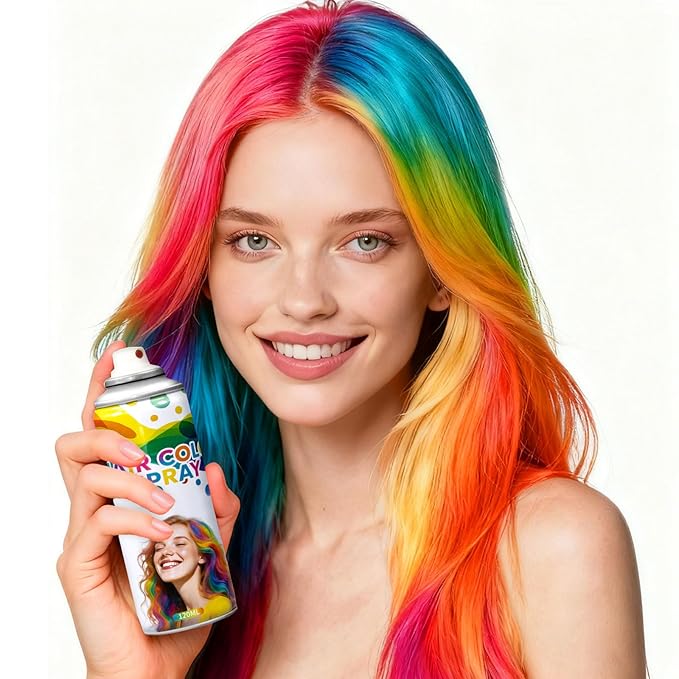 White Temporary Hair Color Spray - Washable & Natural One-Time Use Hair Wax for Women & Kids & Adults - Strong Hold for Halloween, Cosplay, Party, Washes Out Easily