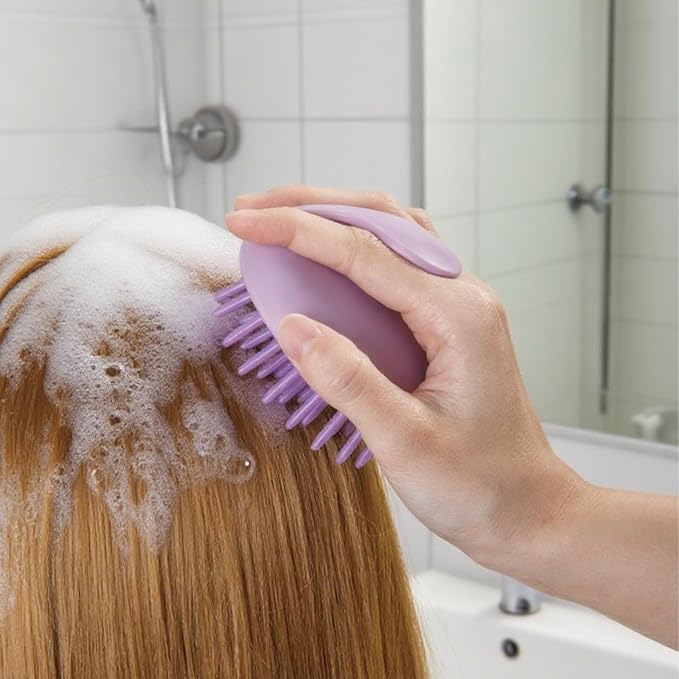 Hair Washing Brush, Scalp Cleaning Anti Itch Brush Pink