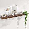 Floating Shelves for Wall, USA-Sourced Walnut Wood 55 Inch Long Wall Shelves, Natural Wooden Wall Mounted Picture Ledge Shelf, Nursery Book Storage Shelf Kids Bookshelf, Display Shelf for Bathroom