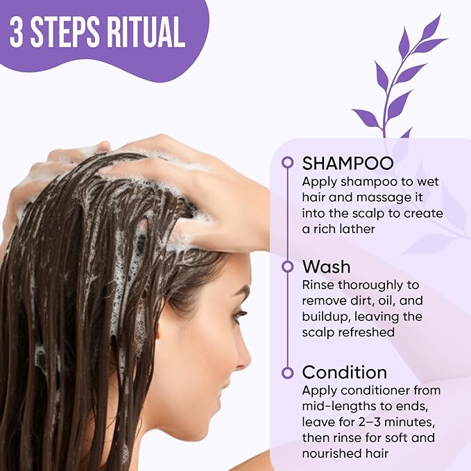 DEL SUR Hair Repair Shampoo and Conditioner Set | 16 fl oz Each | with Camellia Japonica, Amino Acids, Biotin & Argan Oil | Moisturizing Strength & Damage Repair for Dry, Damaged Hair