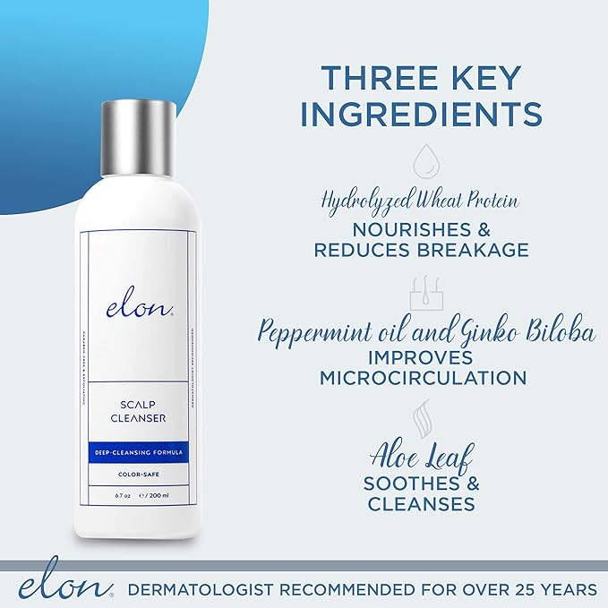 Elon Complete Kit for Early Hair Loss – Elon Scalp Cleaner & Leave-In Treatment + Matrix 5000 Supplement - Suitable for All Hair Types – Paraben Free & Sulfate Free