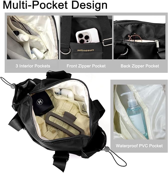 Crossbody Bags for Women, Trendy Everyday Purse Shoulder Bag, Mini Gym Bag with Wet Pocket and Coin Wallet