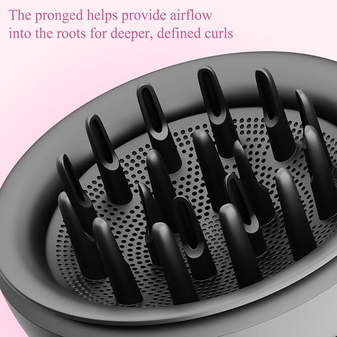 Wave Curl Diffuser for Dyson Airwrap – Dome and Diffuse Modes for Curl Wave Hair, Hair Diffuser Attachment Compatible with Airwrap Styler HS01/05