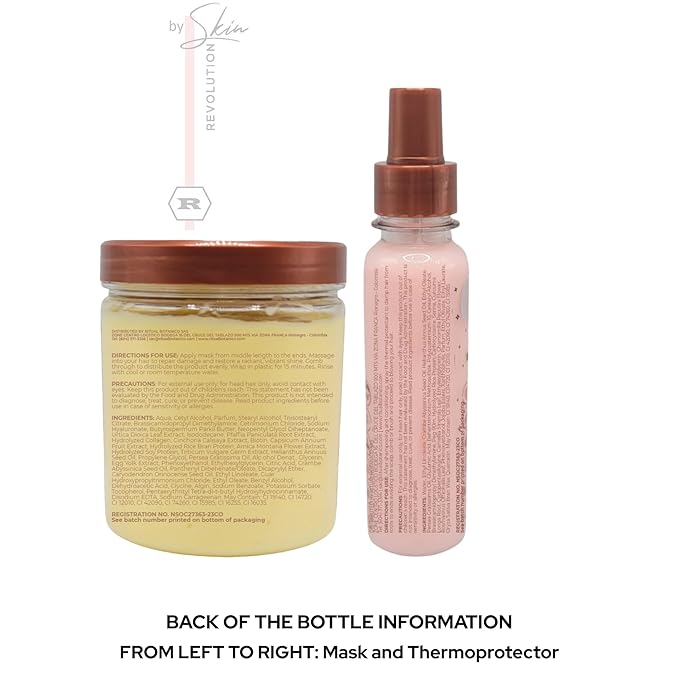 Ritual Botánico Keratina Orgánica | Treatment to Straighten, Repair and Relax Hair | All Natural, Organic & Vegan Ingredients | Product of Colombia | 2 Piece Kit