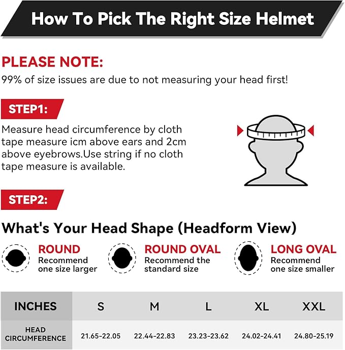 Full Face Motorcycle Helmets for Adult Men Women, DOT Approved Street Bike Racing Helmet Dual Visor Quick Release Buckle, Motorbike ADV Moped Helmet with Extra Clear Visor