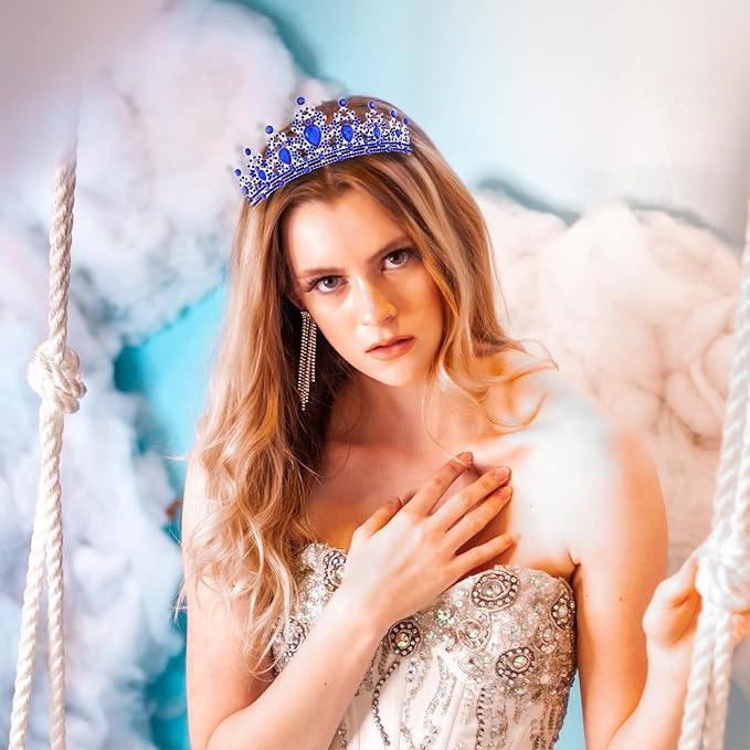 Princess Tiara and Crown for Women Wedding Tiaras for Bridal Tiaras and Crystal Crowns Rhinestone Headband Metal Hair Accessories for Costume Birthday Party Prom Gifts