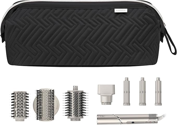 Leudes Hair Tools Travel Bag for Shark Flexstyle Carrying Case Portable Shark Hair Air Wrap Dryer Case Waterproof Dustproof Flat Curling Iron Travel Organizer (Black)