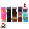 Spiral Hair Ties, 60-Pc Elegant Hair Scrunchies Elastic Hair Ties for Women's Hair Comfortable, Non-Slip, No Damage Perfect for Various Occasions/Styles, Ideal Gift for Girls, Kids