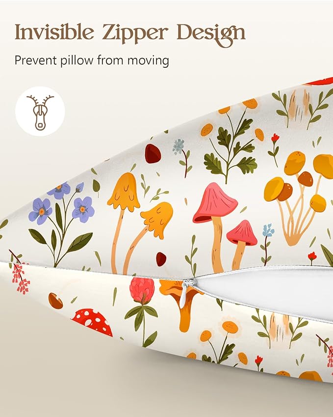 2 Pack Mulberry Silk Pillowcase for Hair and Skin - Queen Size 20 x 30 Inches with Hidden Zipper Flowering Plants 19 Momme Soft Sleeping Silk Pillow Case for Women, Moms