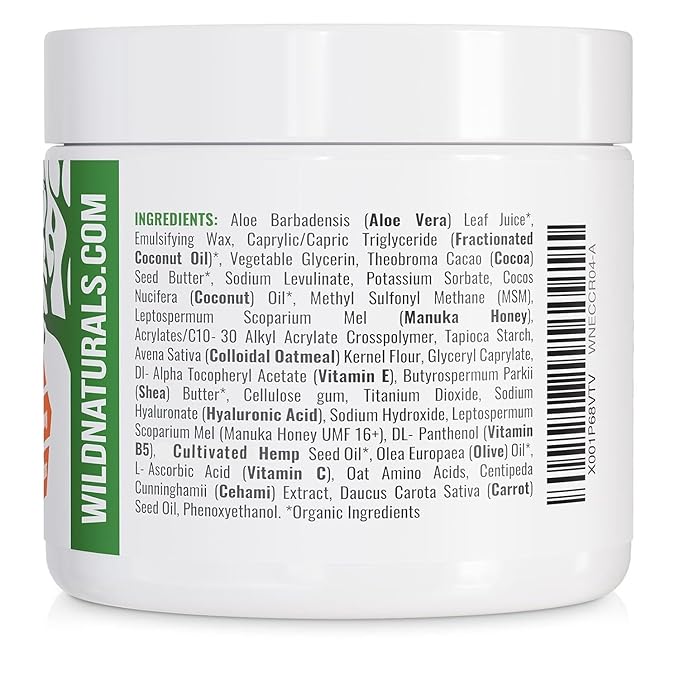 Wild Naturals Eczema & Psoriasis Cream for Dry, Itchy Skin – Eczema Relief for Adults & Kids – Moisturizing Psoriasis Cream with Manuka Honey