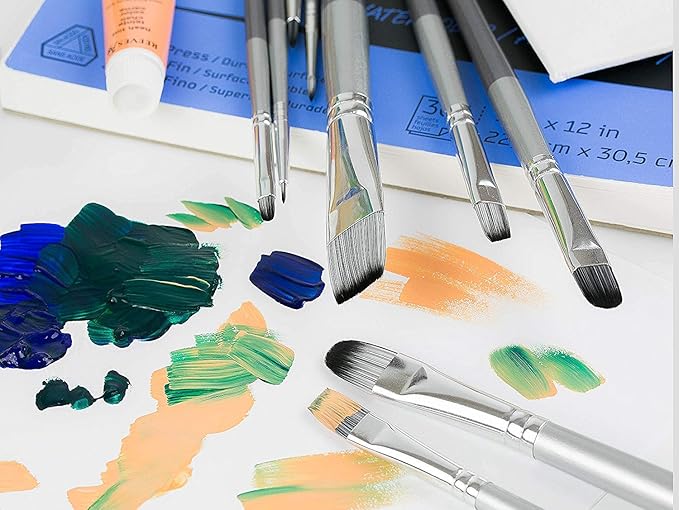 ADIS&Guys 10-Piece Professional Face & Body Painting Brush Set – Ideal for Acrylic, Oil & Watercolors, Perfect for Artists & Kids