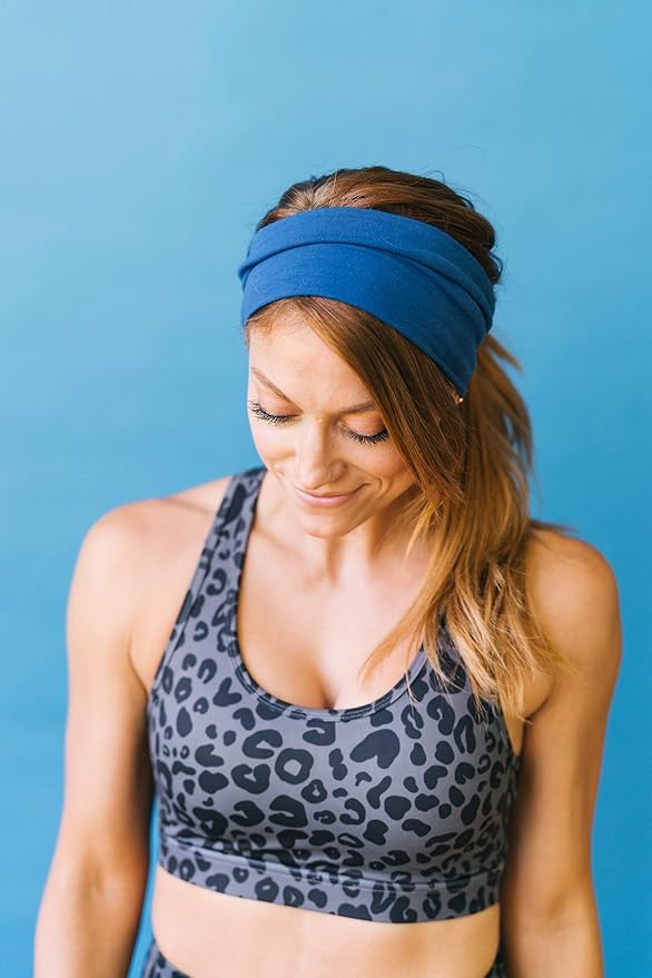 Maven Thread 4" Wide Workout Headbands for Women (2 Pack) – Non-Slip Sweatbands for Gym, Running & Yoga