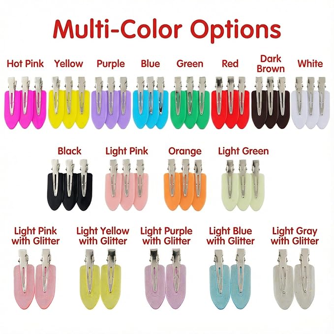 No Crease Hair Clips Makeup Pin Curl Clip Bulk 40Pcs Multicolor No Bend Dent Bang Creaseless Hair Clips for Makeup Application Bangs Hairpin Setting Pins Clip for Women Styling (Brown)