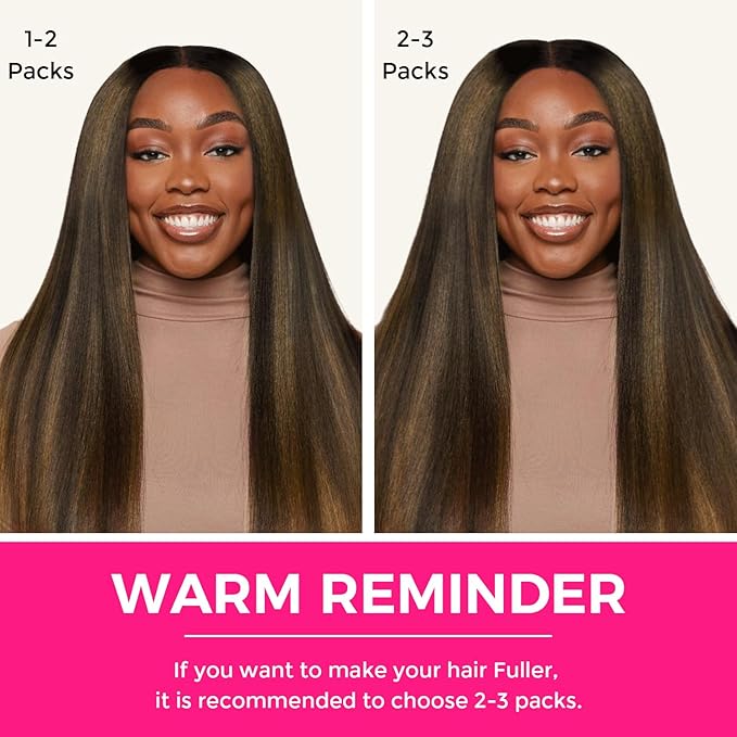 Lashey Seamless Clip in Hair Extensions Human Hair Kinky Straight 110g 7pcs 16 Inch Natural Black Mixed Chestnut Brown Clip in Hair Extensions with Soft PU Weft