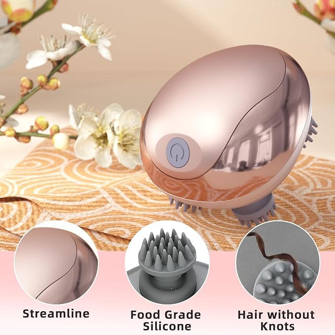 cotsoco Electric Pet Cat Massager for Cats and Dogs Care with 8 Massage Heads, Handheld Cordless Head Scratcher Scalp Massager for Hair Growth, Deep Clean and Stress Relax, Gifts for Women, Men,Pets