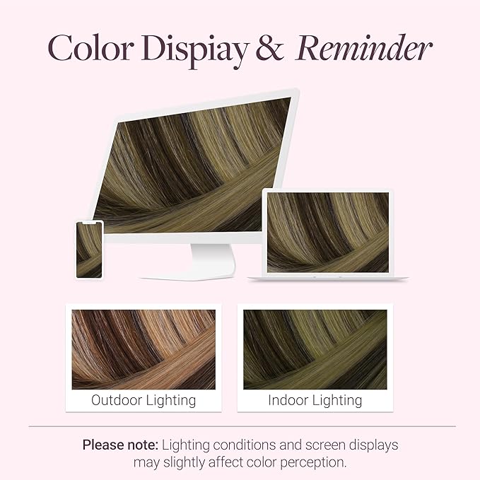 GOO GOO Clip in Hair Extensions Real Human Hair, Remy Human Hair Extensions Clip ins for Women, Natural Human Hair, 14inch 120g 7Pcs, 4/26/4 Balayage Chocolate Brown to Honey Blonde