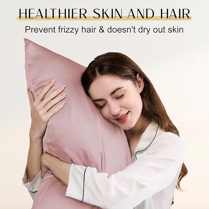 ZIMASILK Upgraded 100% 6A Grade Pure Mulberry Silk Pillowcase for Hair and Skin Silk Pillow Cases with Reinforced Hidden Zipper, More Soft & Durable, Gift Box (Standard 20"x26" Light Plum)
