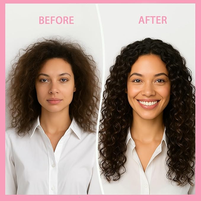 Curl Defining Brush, Vented Curly Hair Brush for Effortlessly Detangling Shaping and Styling, Candy Brush for Wet or Dry Hair Types for Women and Girl, Defining with Side Gear, Reduces Frizz (Pink)
