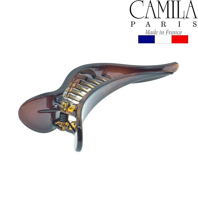 Camila Paris CP922 French Hair Clip for Women, Alligator Clip, Duckbill Girls Hair Claw Clips Jaw Fashion Durable and Styling Hair Accessories for Women, Strong Hold No Slip Grip, Made in France