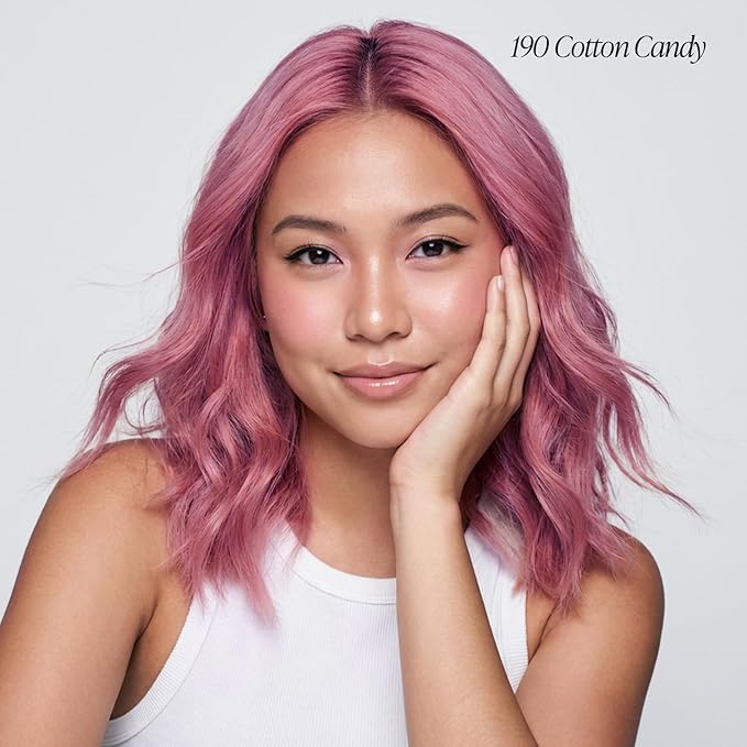 Adore Semi Permanent Hair Color (190 Cotton Candy) | Vegan & Cruelty-Free Pink Hair Dye | No Ammonia, No Peroxide, No Alcohol | 4 Fl Oz Each (Pack of 2)