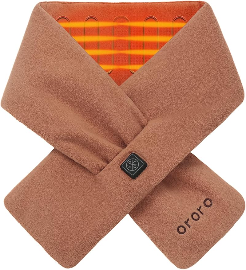ORORO Heated Scarf, Up to 12 Hours of Warmth, Heated Neck Warmer with Rechargeable Battery