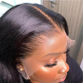 SKINLIKE Real HD Lace Wig 13x6 Full Frontal HD Lace Front Wigs Human Hair Pre Plucked Bleached Knots 180% Density 0.10mm Ultra-thin Invisible Lace Straight Human Hair Wigs For Women 26 Inch