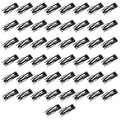 50 Pcs Double Grip Hair Clips Metal Snap Clips Women Barrettes for Hair Making, Salon Supplies(Black)