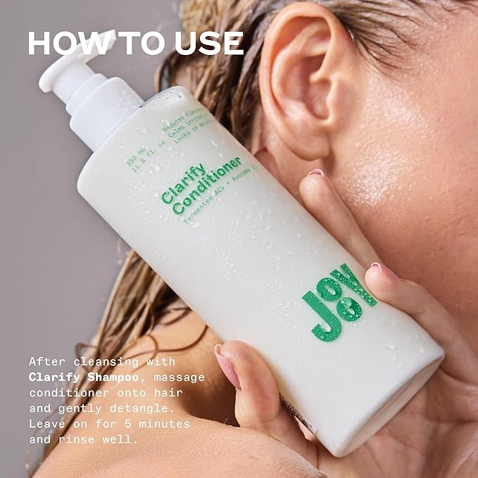 JooY Soothing Scalp Serum + Clarify Conditioner Duo | Itchy Scalp Relief & Lightweight Hydration | Fermented Superfoods, Niacinamide, Apple Cider Vinegar & Tea Tree for Comfort & Manageability