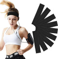 Workout Headbands for Women Hair 9 Pcs Non Slip Cotton Like Head Bands for Girls 2.5 inch Wide Soft Elastic Cloth Athletic Sweat Hair Women Bands