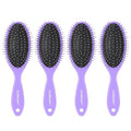Air Cushion Detangling Hair Brush - 4 Pack Detangler Hairbrush with Ultra Soft Bristles for Effortless Tangle Removal - For Wet Dry Damaged Curly Hair for Women Men Boys Girls Kids - Purple