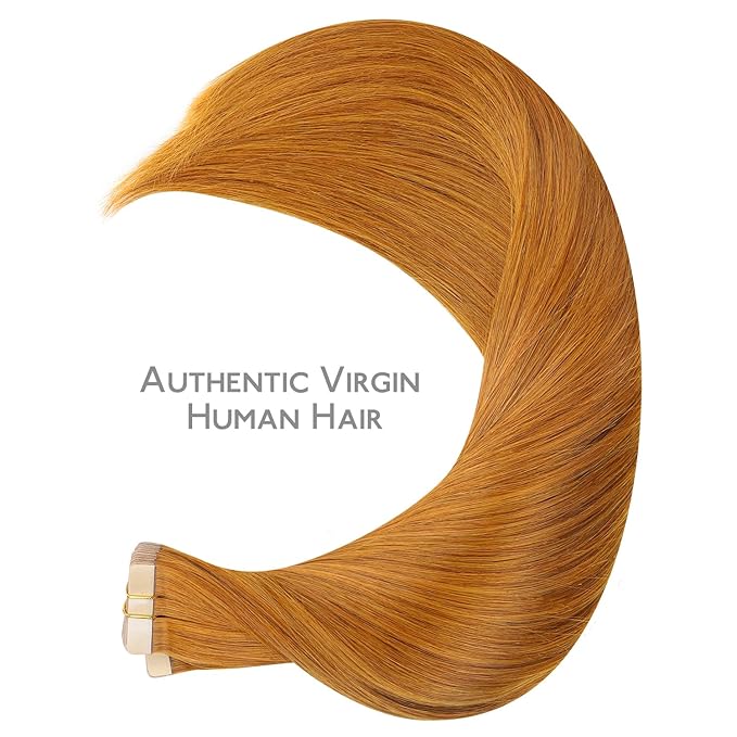WENNALIFE Tape in Hair Extensions Human Hair, 40pcs 100g 24 inchHair Extensions Real Human Hair Straight Tape in Extensions
