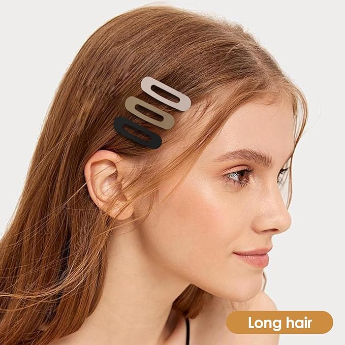 Small Flat Hair Clips for Women Lay Down Clips for Thin Hair Accessories 2.16 Inch 8pack