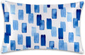 Modern Style Abstract Blue Satin Pillow Case Queen Size,Soft Pillowcases for Hair and Skin Similar to Silk,Pillowcases with Hidden Zipper Bedding Accessories,20X30 Inches,1 Pack