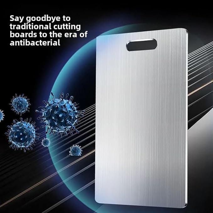Titanium Cutting Board, New Upgrade Pure Titanium Cutting Boards for Kitchen,Food Grade 316 Stainless Steel Cutting Board，Double sided Dishwasher Safe 18.1 * 11.8inch