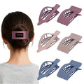 6 Pack Flat Hair Clips for Women Girls, French Flat Claw Clips for Think Hair Thin Hair with Strong Hold, Non-Slip, Matte Classic Barrettes for All Hair Styling