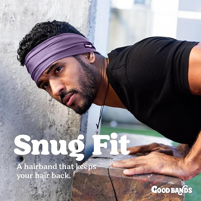 Sweatband for Men and Women - Unisex Non Slip Headband That Wicks Moisture and Eliminates Excess Sweat - Durable & Long-Lasting - Running, Sports, Gym
