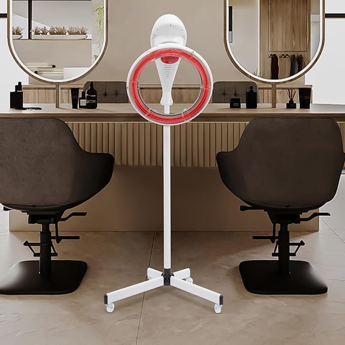 Stand Hair Dryer,360° Orbiting Infrared Hair Dryer,Orbiting Rotating Hair Processor with Rolling Base,Hair Steamer Standing Professional Color Processor Drying Perming Machine,Perm Salon Styling
