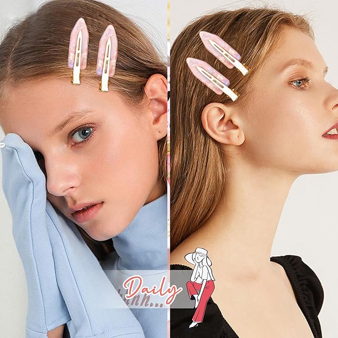 20PCS Bridesmaid Hair Clips - No Bend, Light Pink Hair Clips for Bride, Women & Girls (20Pcs/10Cards)