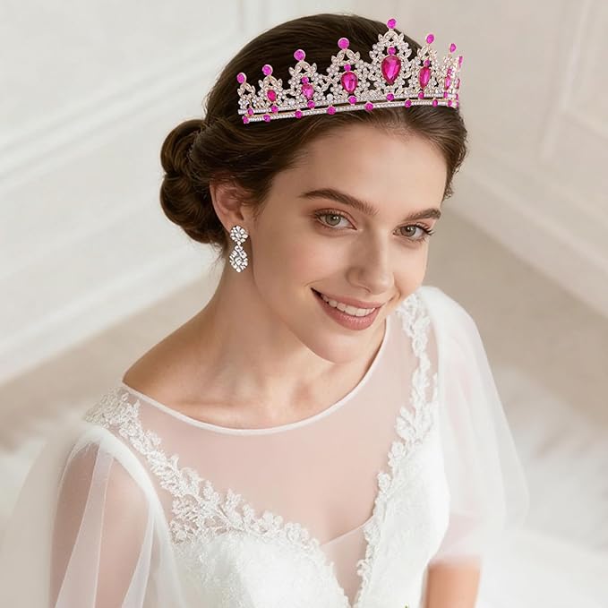Princess Tiara and Crown for Women Wedding Tiaras for Bridal Tiaras and Crystal Crowns Rhinestone Headband Metal Hair Accessories for Costume Birthday Party Prom Gifts