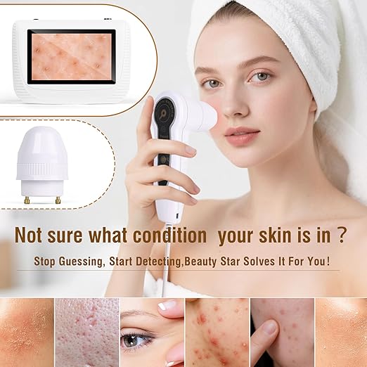 Scalp Camera, 5" HD Rechargeable Scalp and Skin Analysis Machine, Skin Microscope for Professional Facial & Hair Follicle Health Diagnosis - For Home, Salon, Spa