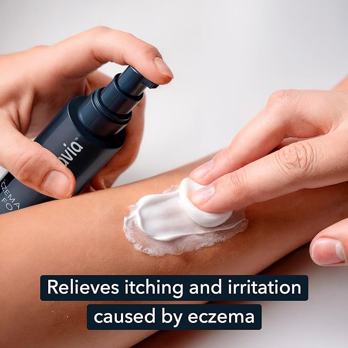 Eczema Relief Foam, Soothing Skin Protectant with 1% Colloidal Oatmeal, Gentle Itch & Rash Relief, Fast-Absorbing Non-Greasy Formula for Sensitive Skin, 100ml