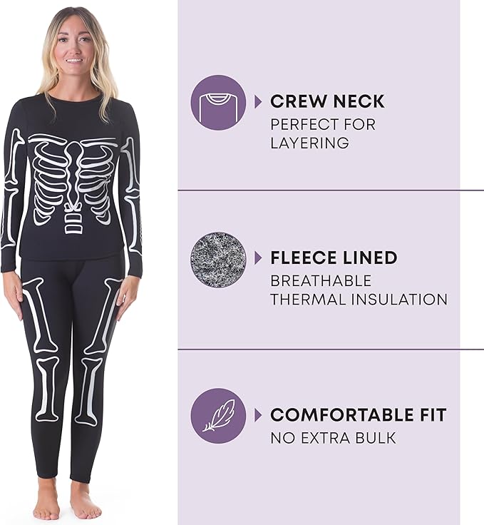 Rocky Thermal Underwear Women Long Johns Womens Thermals Top Bottom Set Fleece Lined Under Wear Clothes Base Layer Thermals