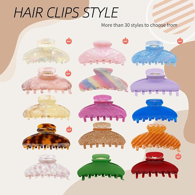 Personalized Colorful Name Hair Claw Clips for Women,Custom Hair Clips with Diamond,Cute Hair Accessories 4",Handmade Rhinestones Hair Clamp Gifts for Mom,Bride,Wife,Bridesmaid,Couples（Marble）