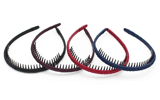 Fashion Hair Bands for Women - Short Hair Headbands, Non-Slip, Resin Hair Accessories (4 Colors)