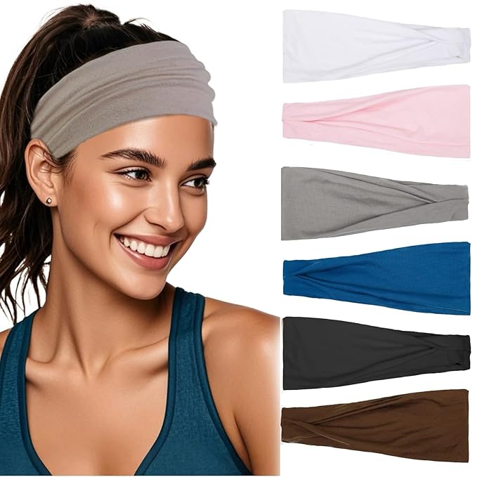 AKTVSHOW Headbands for Women Non-Slip Head Band for Women’s Hair Wide Thick Sweat Hair Bands, Trendy Hair Accessories for Women's Yoga, Workout, and Fashion
