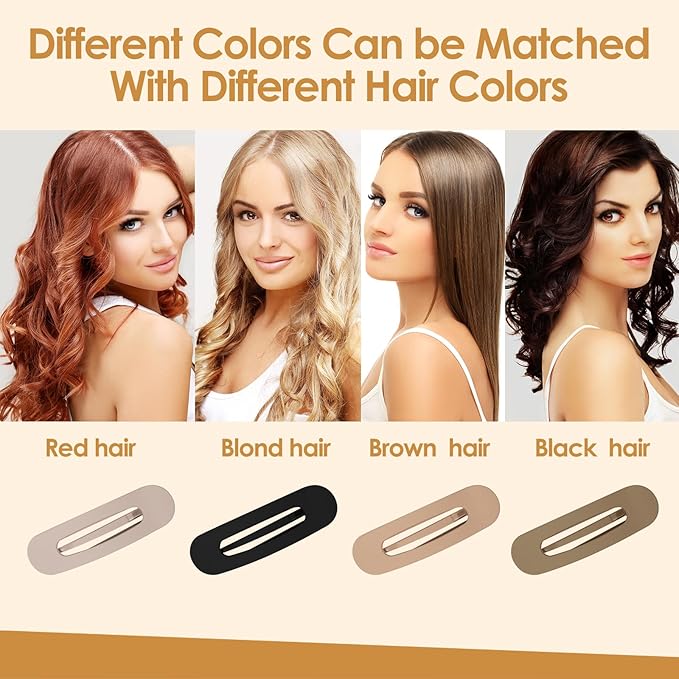 Small Flat Hair Clips for Women Lay Down Clips for Thin Hair Accessories 2.16 Inch 8pack