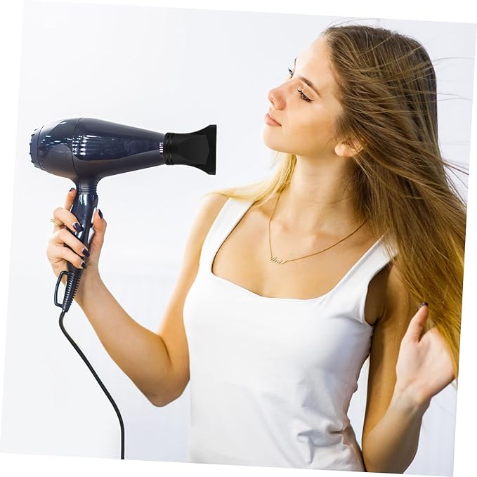 Cabilock Hair Dryer Diffuser Nozzle Attachment Universal Blow Dryer Concentrator Plastic Styling Tool for Salon and Home Hair Drying 2.95X2.95 Inches Black