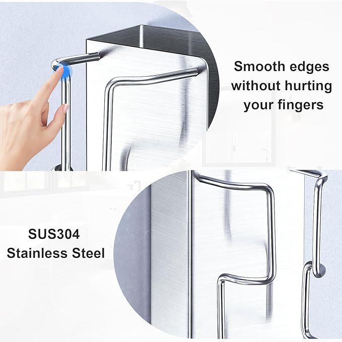Curling Iron Holder Wall Mount, Hair Straightener Holder with Power Plug Stand, Stainless Steel Hair Tool Organizer for Flat Iron and Hot Tools, Silver
